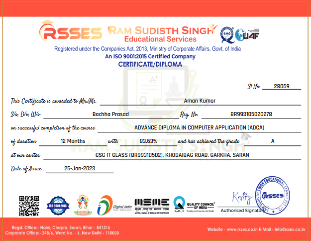 Certificate
